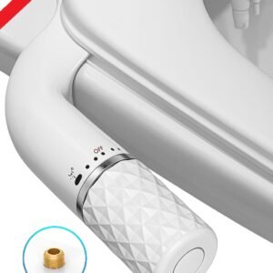 Kit Bidet WC Japonais pour l'hygiène intime - Double Jet - Aux Normes Françaises - Pour une arrivée d'eau à Gauche ou à Droite - en ABS - Taharat -