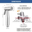 dimensions sus304 dual sprayer