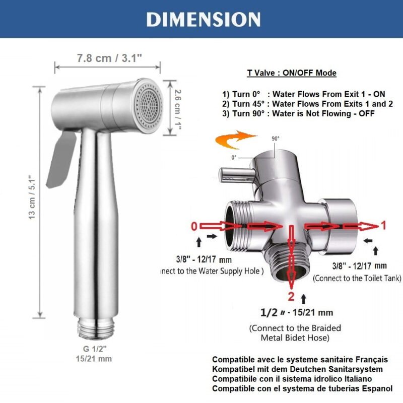 dimensions sus304 dual sprayer dimensions sus304 dual sprayer